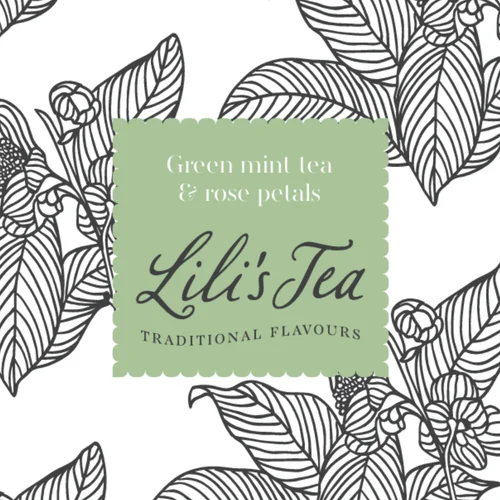 Lili’s Tea Groene thee Munt en Rozenblaadjes